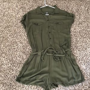 army green romper